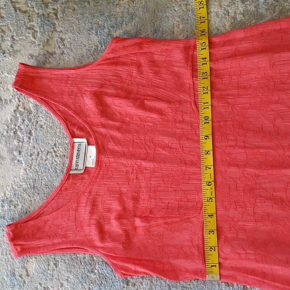 Karin Stevens Empire Waist Side Vent Maxi Dress 6 Peachy Pink Coral - Picture 13 of 15